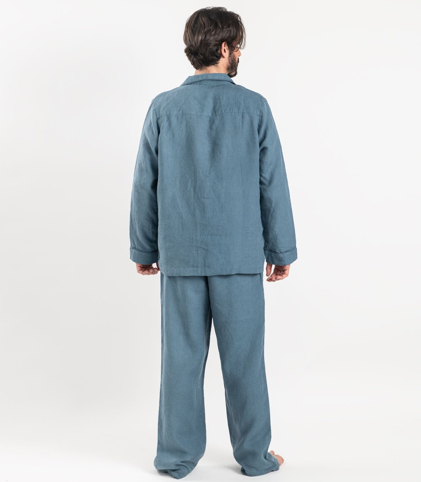 Bhumi Organic Cotton - Men's Linen PJ Set - Indian Teal