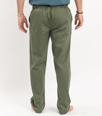 Bhumi Organic Cotton - Men's Sateen PJ Pant - Bronze Green