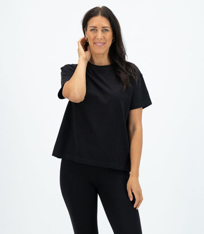 Bhumi Organic Cotton - Oversized Boxy Tee - Black