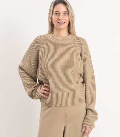 Bhumi Organic Cotton - Rib Knit Jumper - Incense