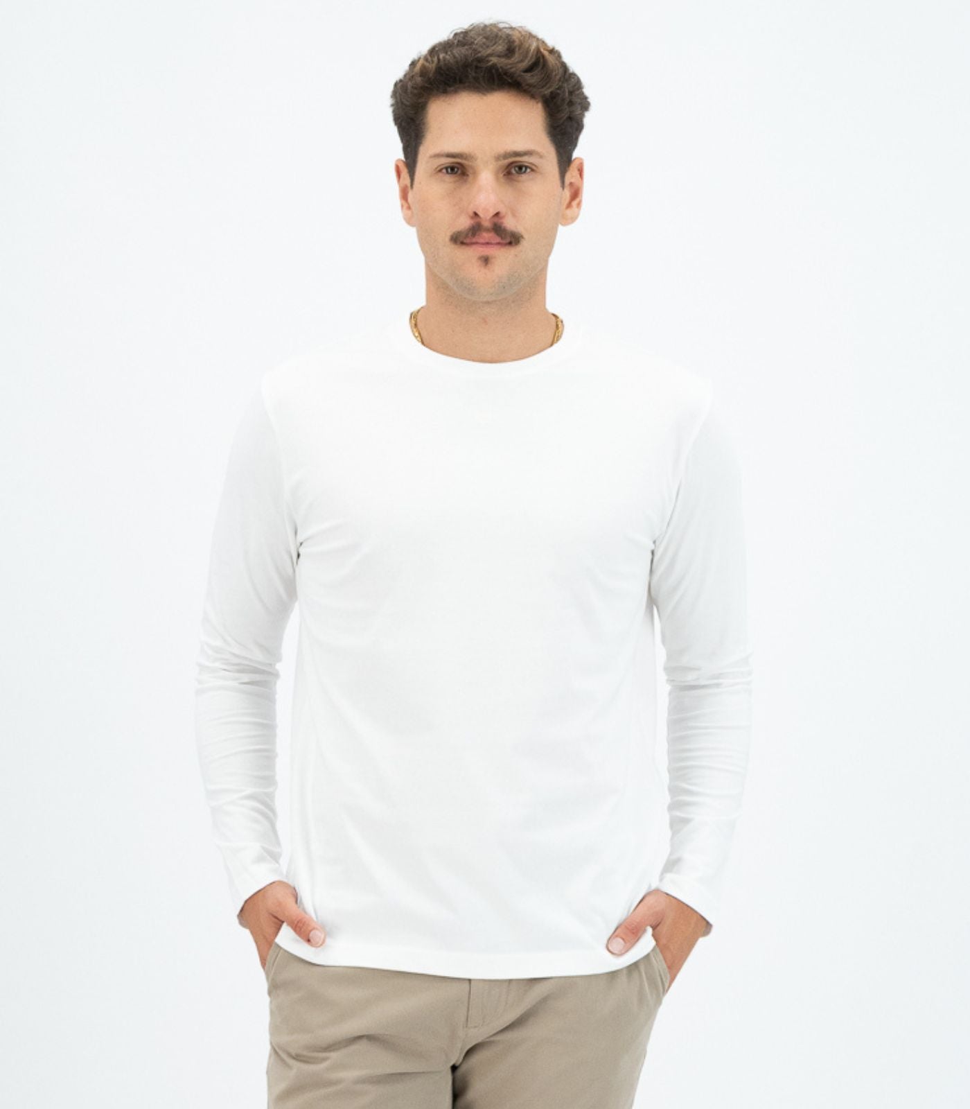 Bhumi Organic Cotton - Men's Basic Long Sleeve Shirt - White