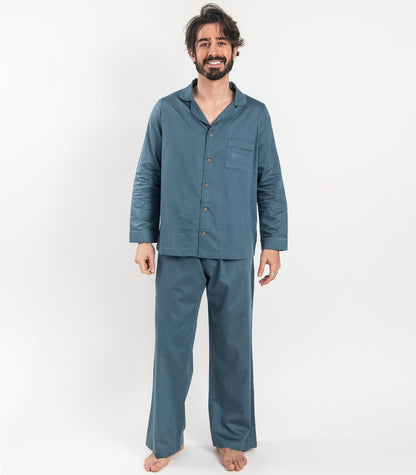 Bhumi Organic Cotton - Men's Sateen PJ Set - Indian Teal