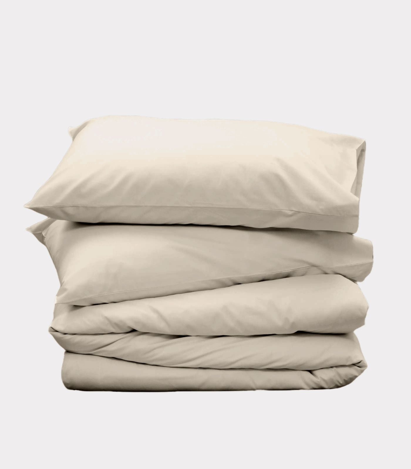 Bhumi Organic Cotton - Sateen Plain Quilt Cover - Oatmeal