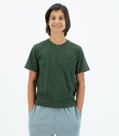 Bhumi Organic Cotton - Kid's Oversized Boxy Tee - Kombu Green