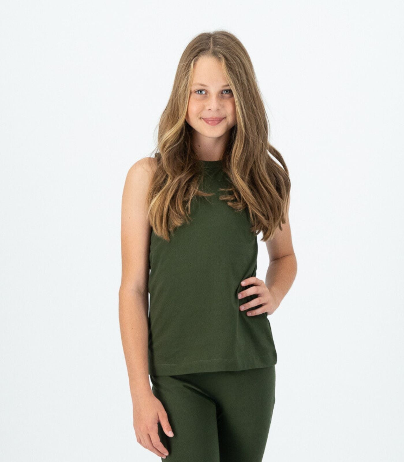 Bhumi Organic Cotton - Kid's Tank Top - Kombu Green