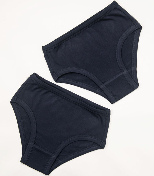 Bhumi Organic Cotton - Girls Briefs (2 Pack) - Navy