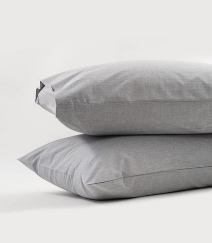 Bhumi Organic Cotton - Chambray Pillow Cases (pair) - Charcoal Denim