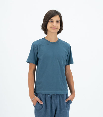 Bhumi Organic Cotton - Kid's Oversized Boxy Tee - Indian Teal