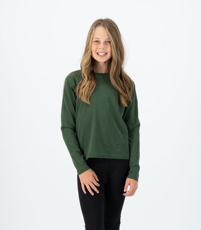 Bhumi Organic Cotton - Kids Basic Long Sleeve Top - Indian Teal