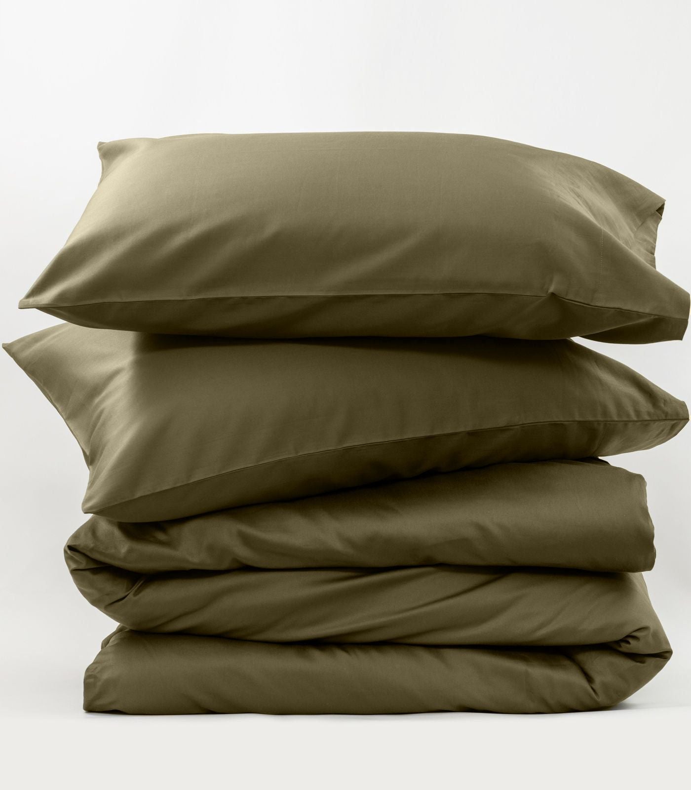 Bhumi Organic Cotton - Sateen Pillow Cases (Pair) - Olive