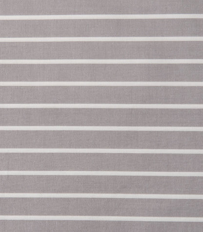 Bhumi Organic Cotton - Percale Sheet Set - Stripe - Silver Grey Stripe