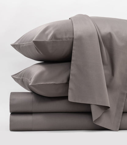 Bhumi Organic Cotton - Percale Sheet Set - Silver Grey