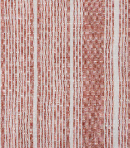 Linen Pillow Cases (pair) - European - Rust Stripe