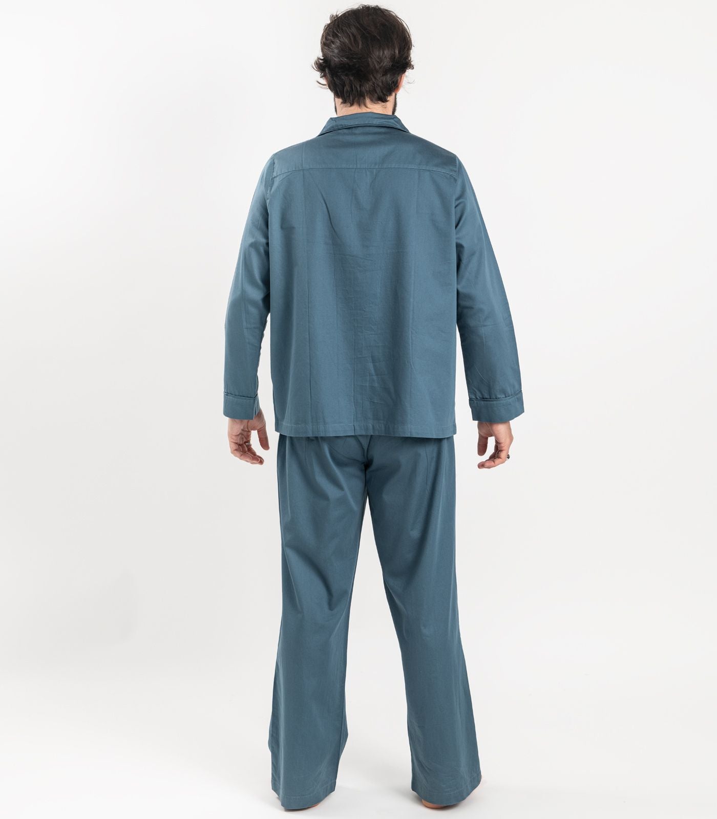 Bhumi Organic Cotton - Men's Sateen PJ Set - Indian Teal