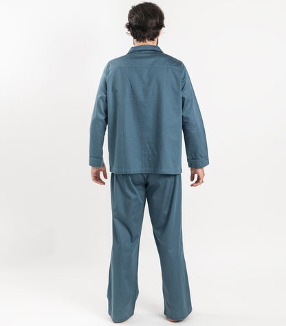 Bhumi Organic Cotton - Men's Sateen PJ Set - Indian Teal