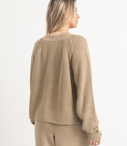 Bhumi Organic Cotton - Rib Knit Jumper - Incense