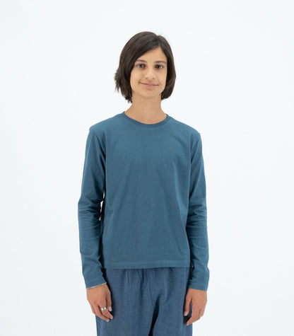 Bhumi Organic Cotton - Kids Basic Long Sleeve Top - Indian Teal