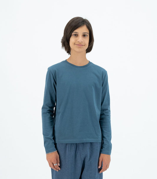 Bhumi Organic Cotton - Kids Basic Long Sleeve Top - Indian Teal