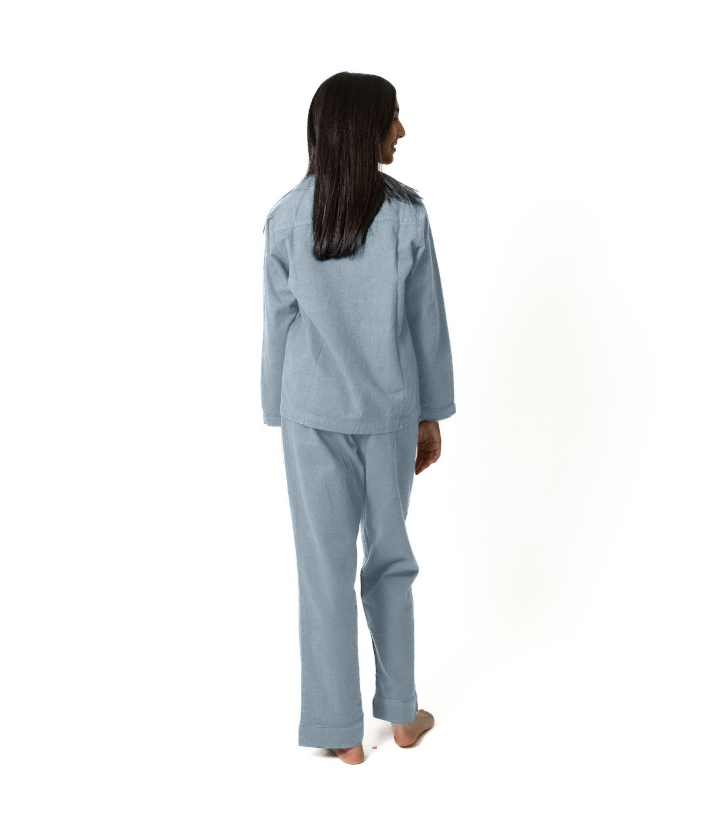 Bhumi Organic Cotton - Kids Flannelette Long PJ Set - Powder Blue