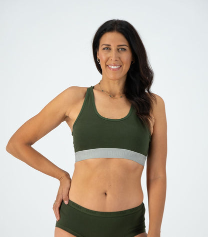 Bhumi Organic Cotton - Crop Top - Kombu Green