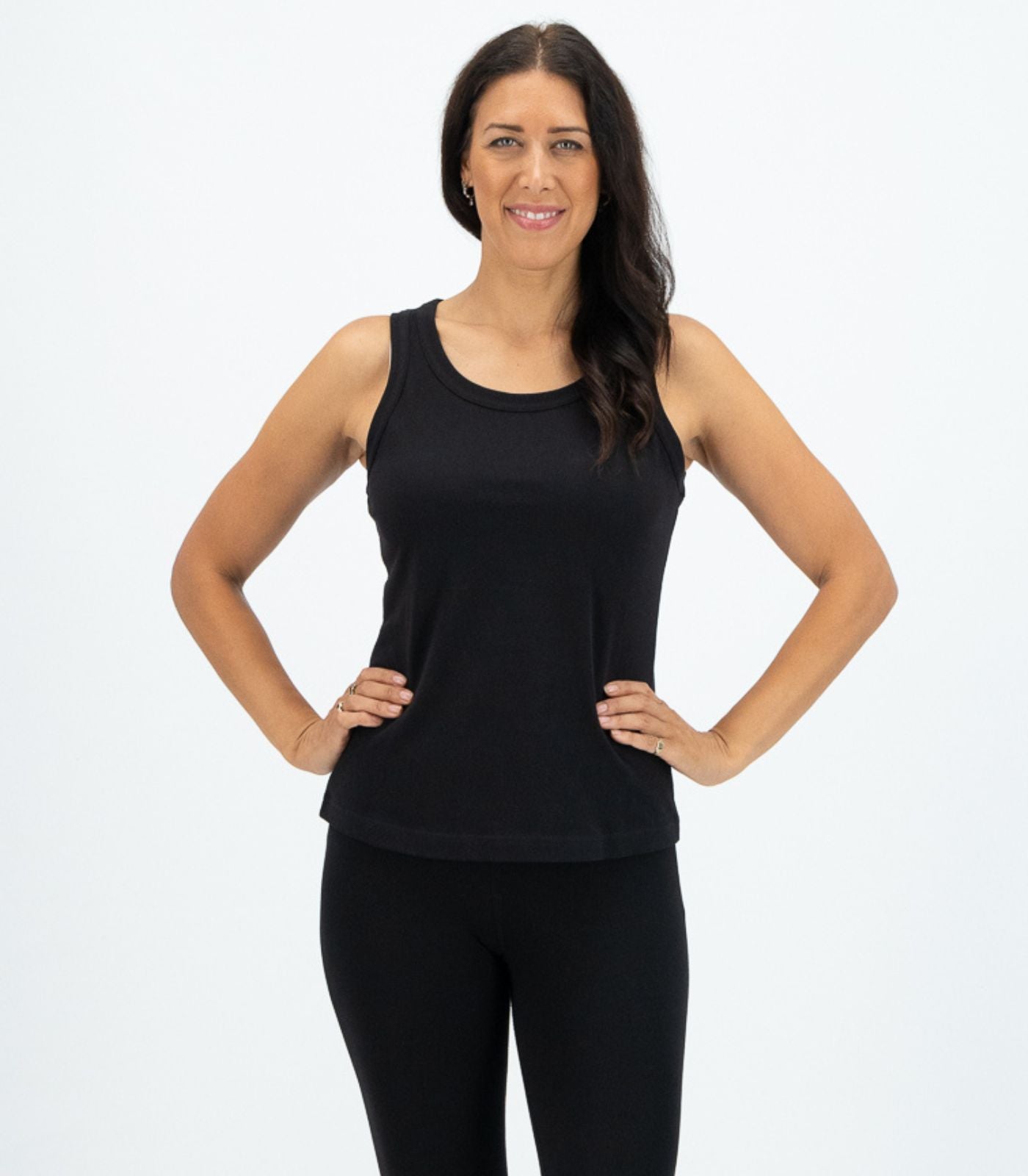 Bhumi Organic Cotton - Singlet Top - Black