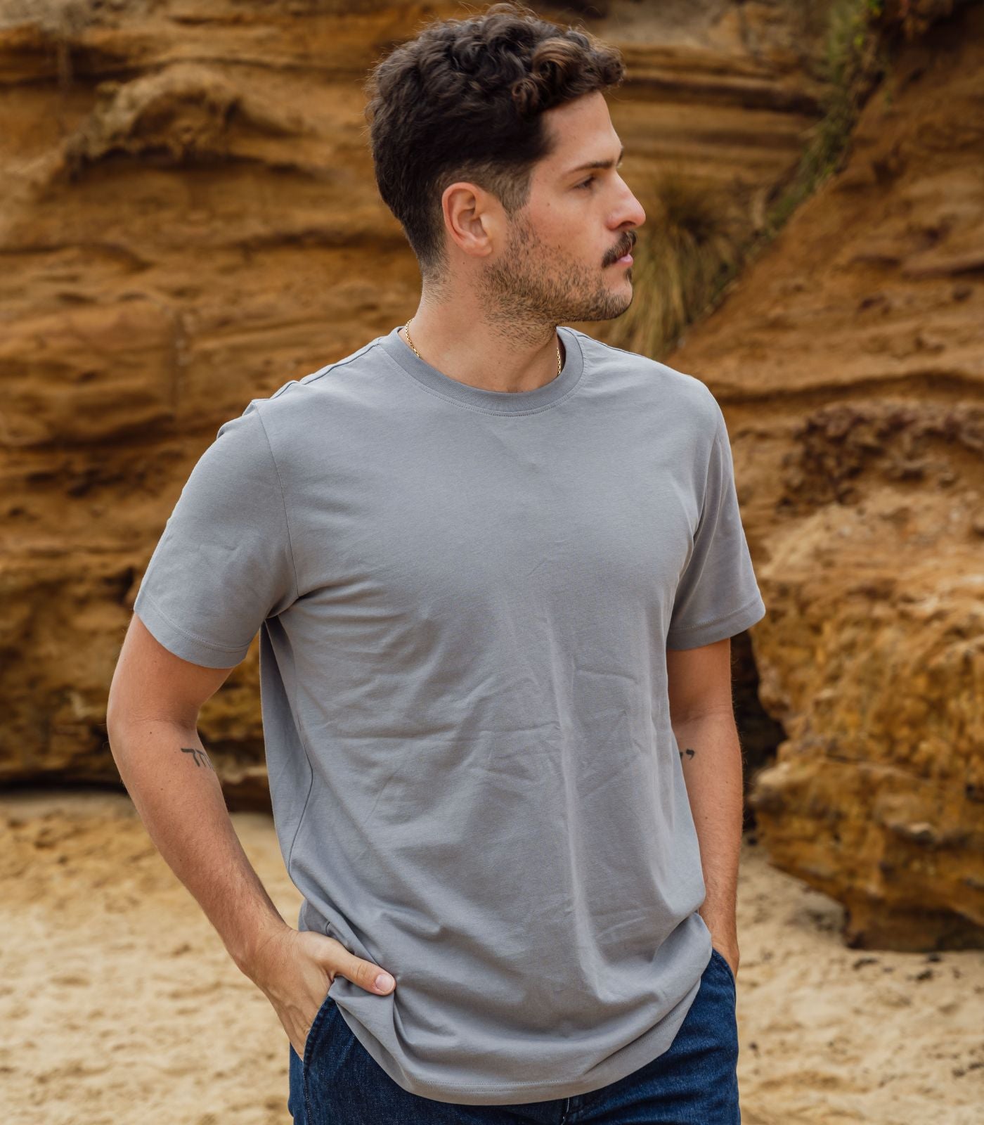 Bhumi Organic Cotton - Basic Tee - Titanium