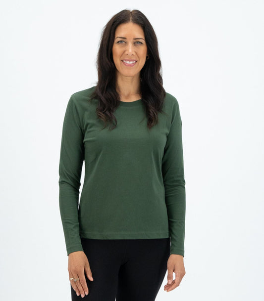 Bhumi Organic Cotton - Basic Long Sleeve Top - Kombu Green