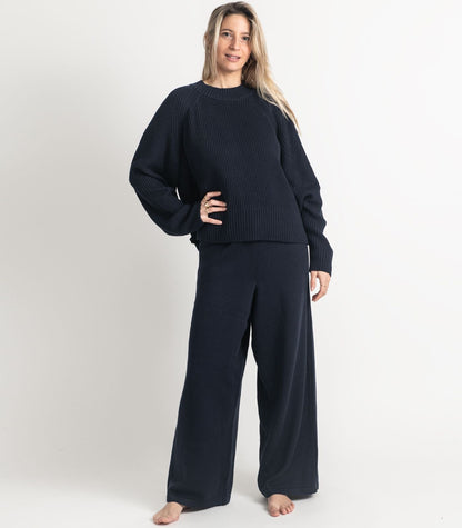 Bhumi Organic Cotton - Rib Knit Pant - Navy