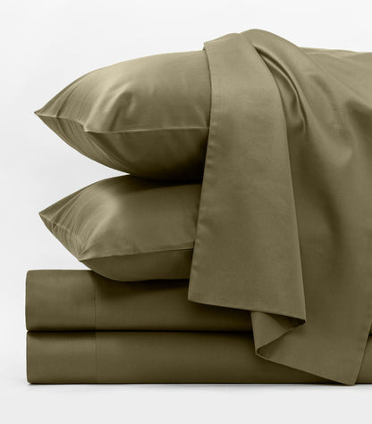 Bhumi Organic Cotton - Sateen Sheet Set - Olive