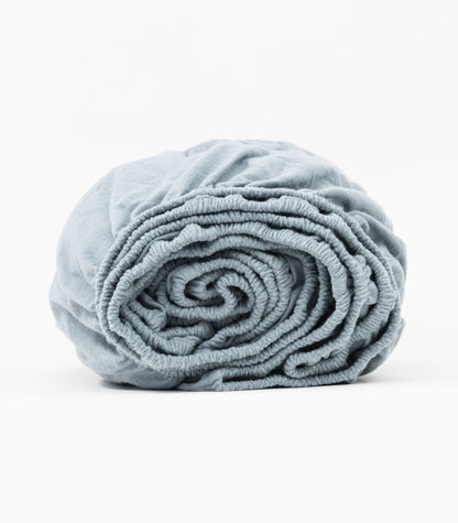 Bhumi Organic Cotton - Fitted - Flannelette Sheet - Powder Blue