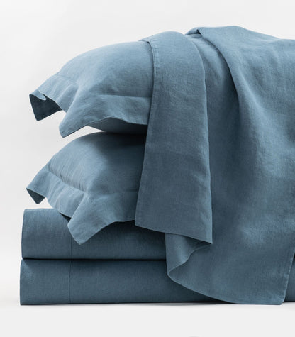 Bhumi Organic Cotton - Linen Sheet Set - Indian Teal