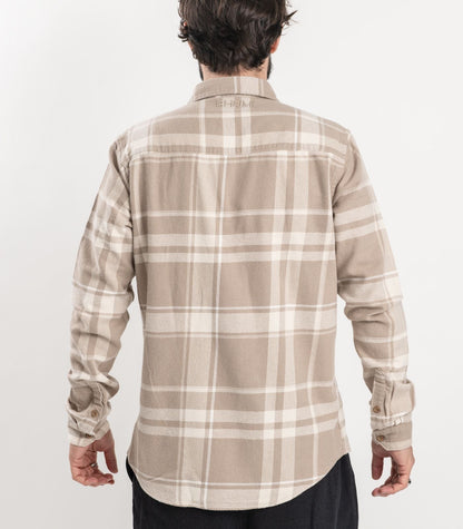 Bhumi Organic Cotton - Flannelette Shirt - Golden Taupe Plaid