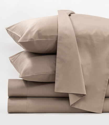 Bhumi Organic Cotton - Percale Sheet Set - Golden Taupe