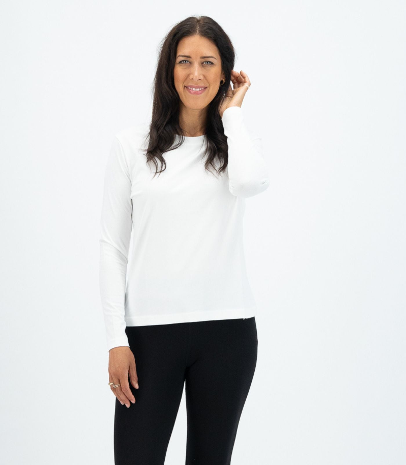 Bhumi Organic Cotton - Basic Long Sleeve Top - White