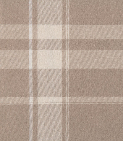 Bhumi Organic Cotton - Flannelette Quilt Cover Set - Plaid - Golden Taupe Plaid