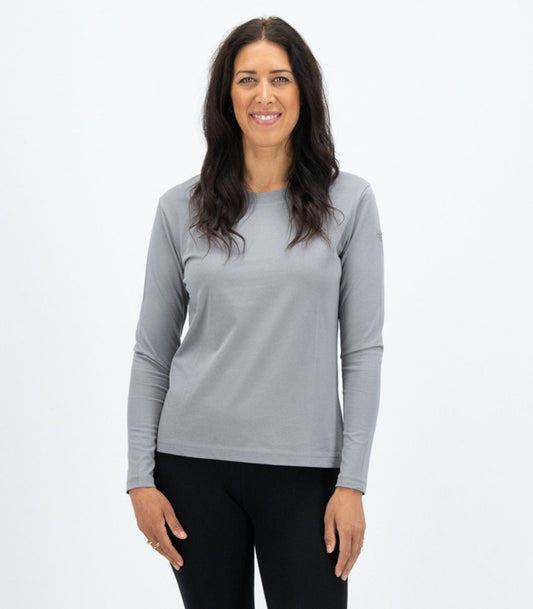 Bhumi Organic Cotton - Basic Long Sleeve Top - Titanium