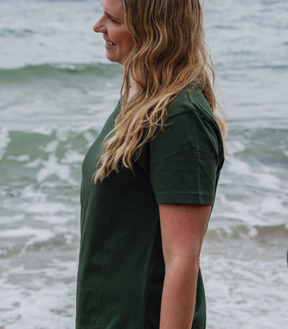 Bhumi Organic Cotton - Oversized Boxy Tee - Kombu Green