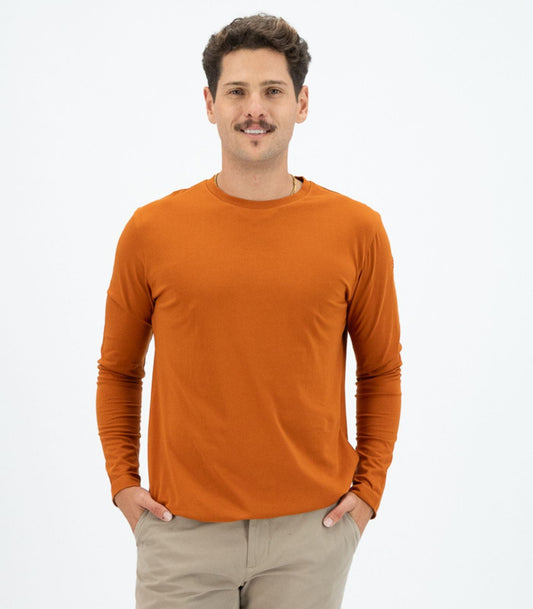 Bhumi Organic Cotton - Men's Basic Long Sleeve Shirt - Cinnamon