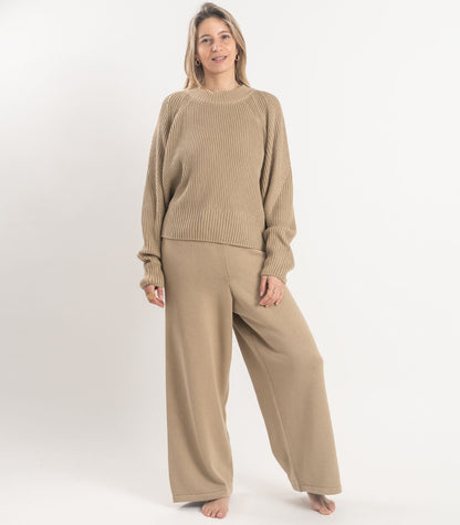 Bhumi Organic Cotton - Rib Knit Pant - Incense