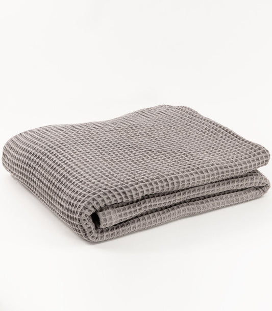 Bhumi Organic Cotton - Waffle Blanket - Silver Grey