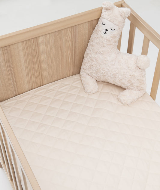 Bhumi Organic Cotton - Cot Mattress Protector Sateen - Natural