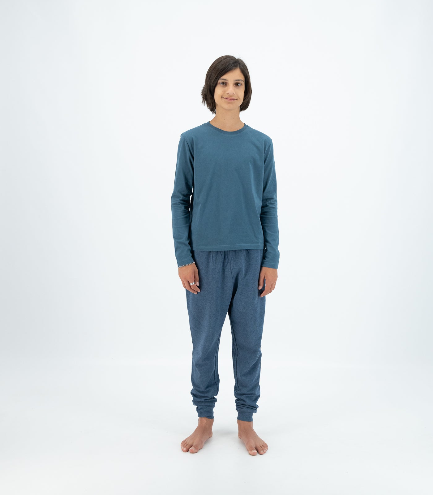 Bhumi Organic Cotton - Kids Basic Long Sleeve Top - Indian Teal