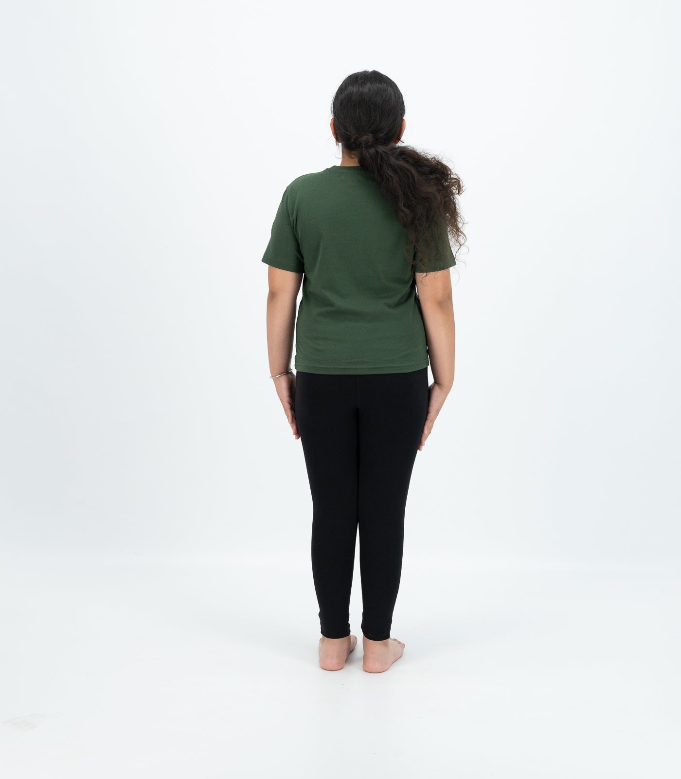 Bhumi Organic Cotton - Kids Basic Tee - Logo  - Kombu Green