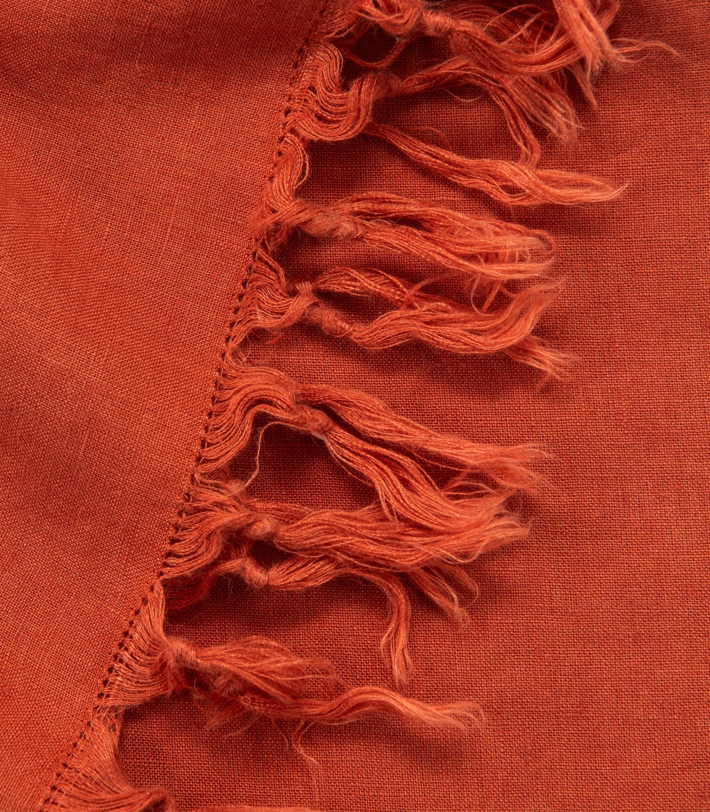 Bhumi Organic Cotton- Linen Throw - Rust