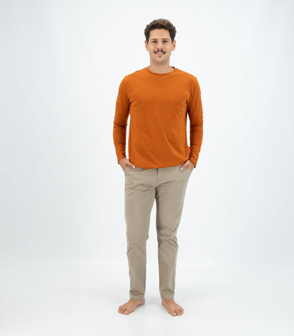 Bhumi Organic Cotton - Men's Basic Long Sleeve Shirt - Cinnamon