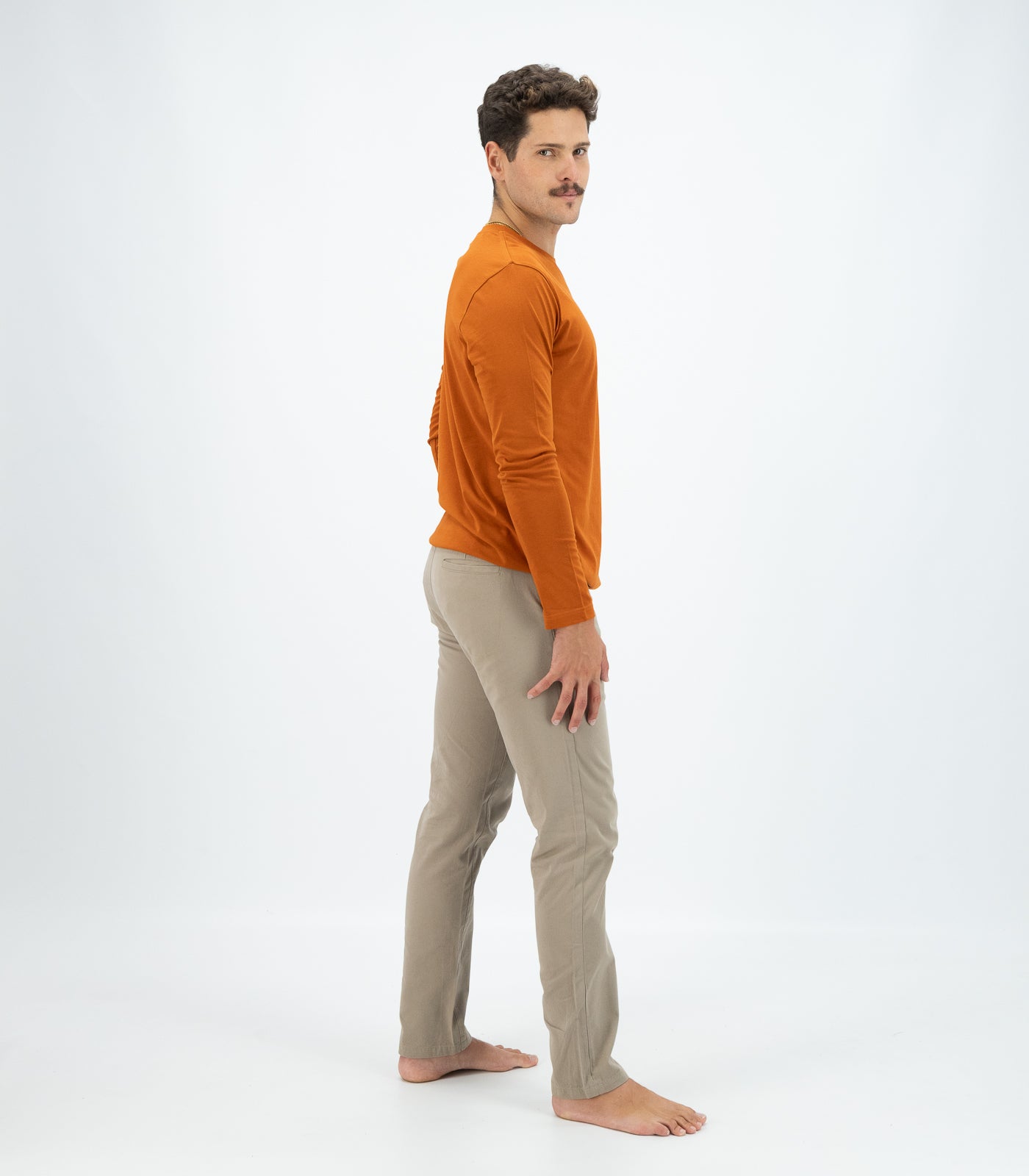 Bhumi Organic Cotton - Men's Basic Long Sleeve Shirt - Cinnamon