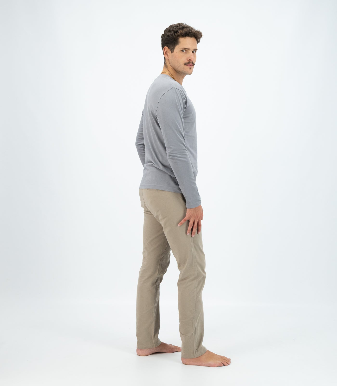 Bhumi Organic Cotton - Men's Basic Long Sleeve Shirt - Titanium