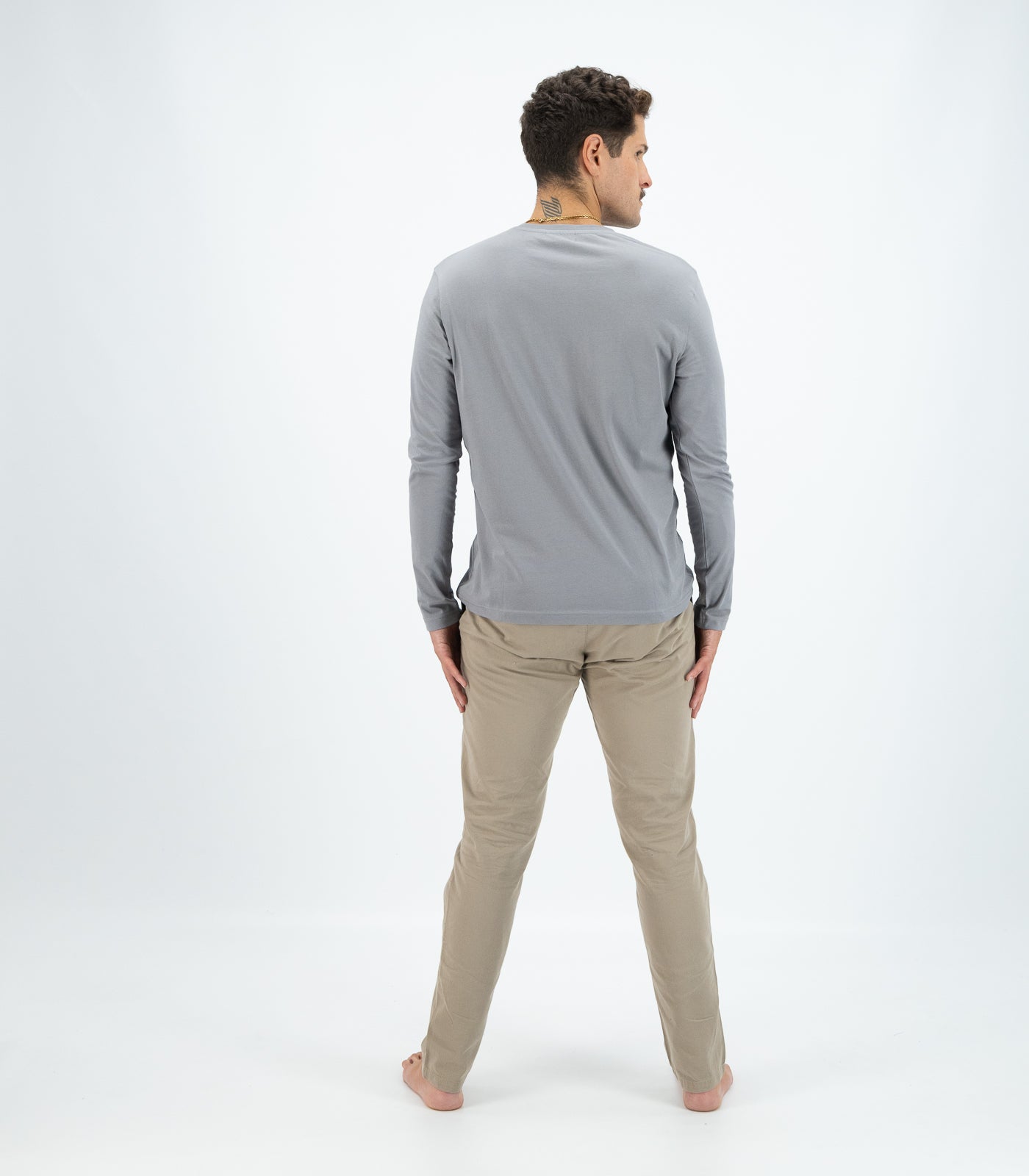 Bhumi Organic Cotton - Men's Basic Long Sleeve Shirt - Titanium