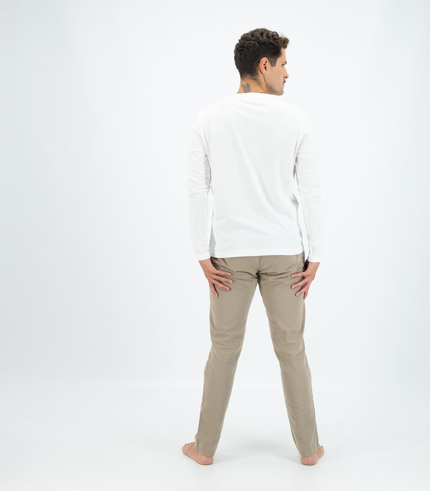 Bhumi Organic Cotton - Men's Basic Long Sleeve Shirt - White