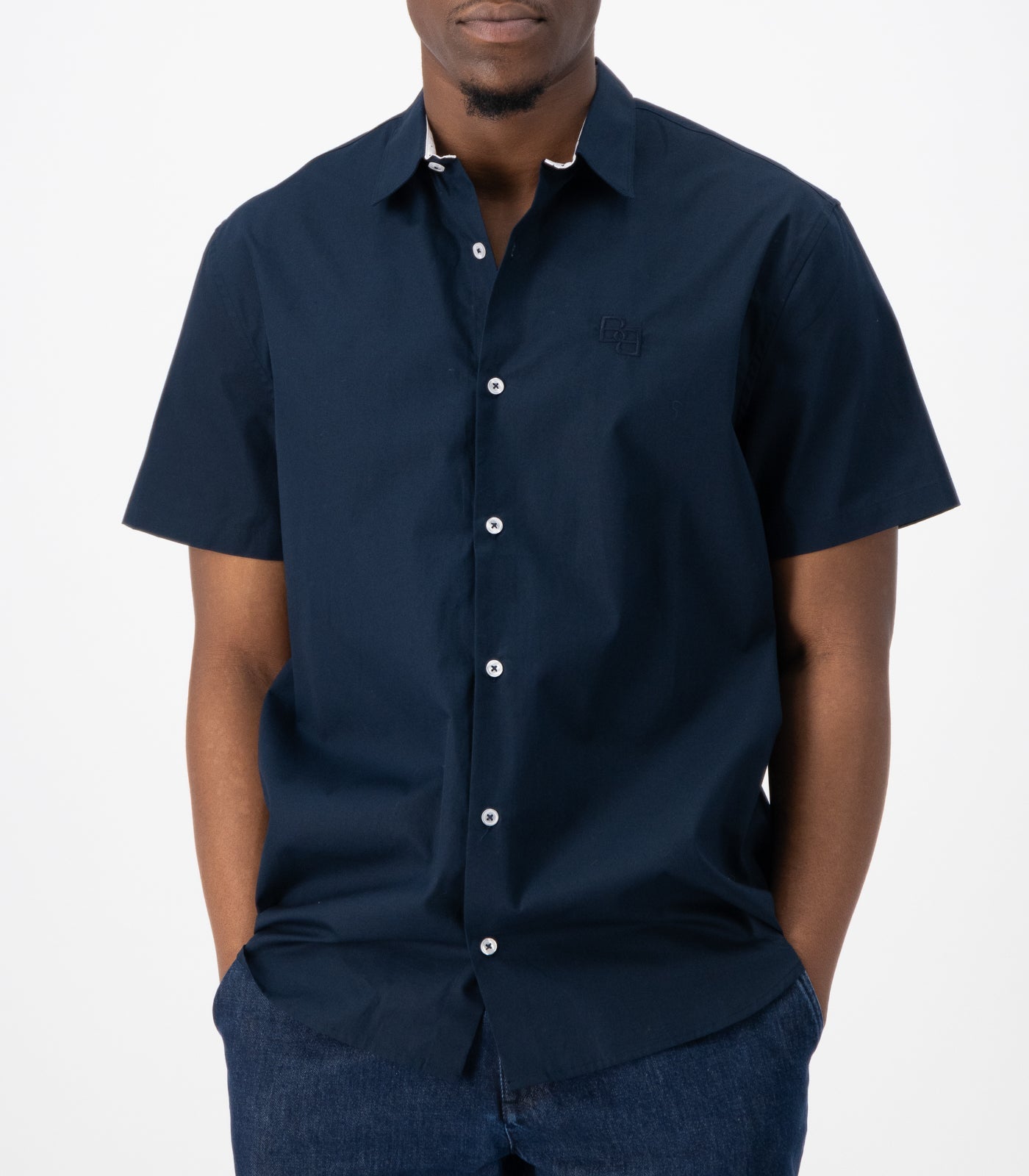 Bhumi Organic Cotton - Men's Short Sleeve Shirt - Navy